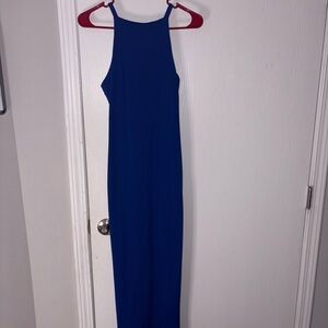Elegant Blue Sleeveless Dress